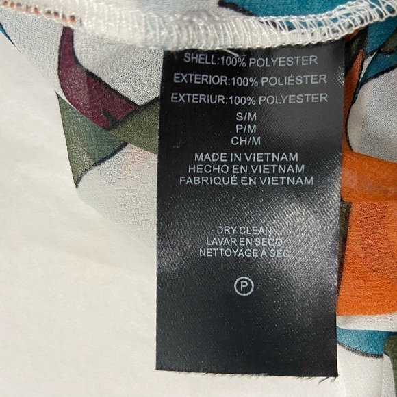 DKNY Swim Suit Coverup Tropical  White Size M - Picture 13 of 14